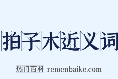 拍子木近义词是什么意思的图片